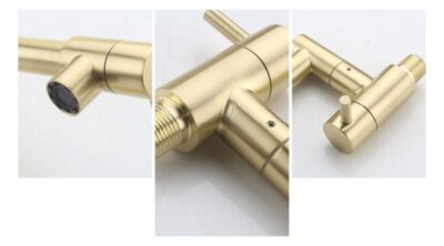 Wall Mount Pot Filler Faucet Dual Handle Folding Tap X5