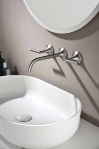 Wall Mounted Faucet Bathroom Widespread Basin Mixer Tap X1