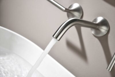 Wall Mounted Faucet Bathroom Widespread Basin Mixer Tap X4
