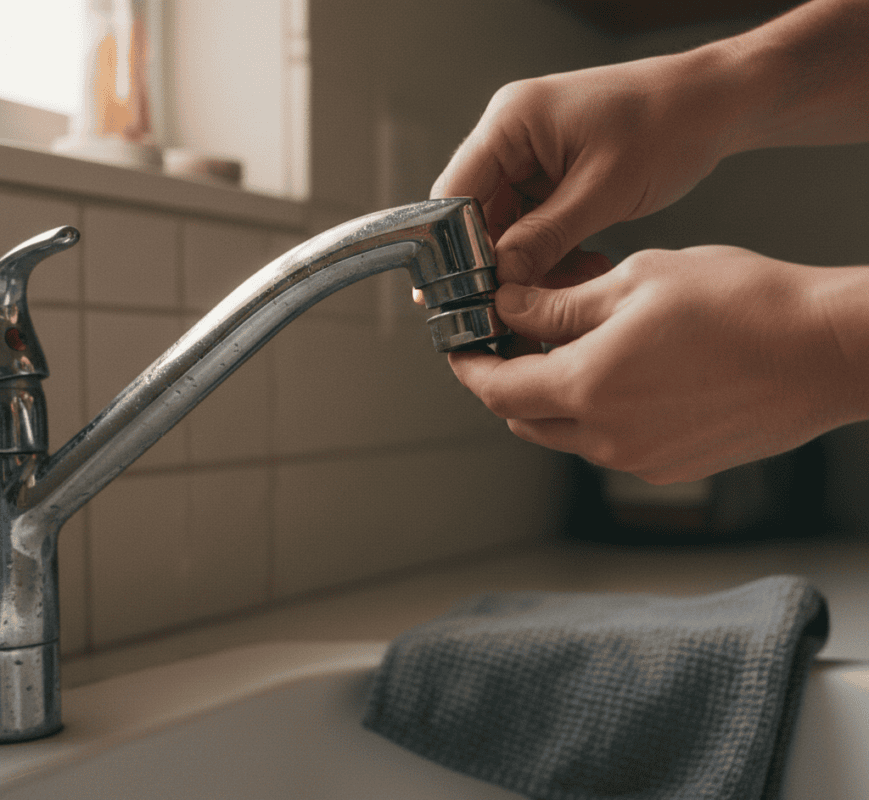 Hand-tight reassembly of a faucet aerator to prevent leaks and thread damage
